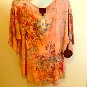 Plus sz blouse 2X NWT w/Swarovski Crystals